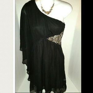 As U Wish chiffon one shoulder dress